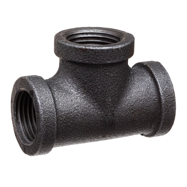 Usa Industrials Tee Black-Coated Malleable Iron Pipe Fittings, 1" Pipe, Malleable Iron (Black-Coated) ZUSA-PF-16061 - main